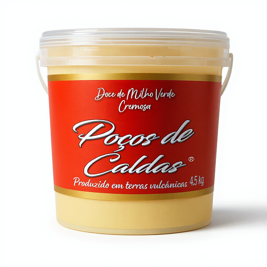 Doce de Milho Verde Poços de Caldas balde 4,5KG e lata 5,0Kg