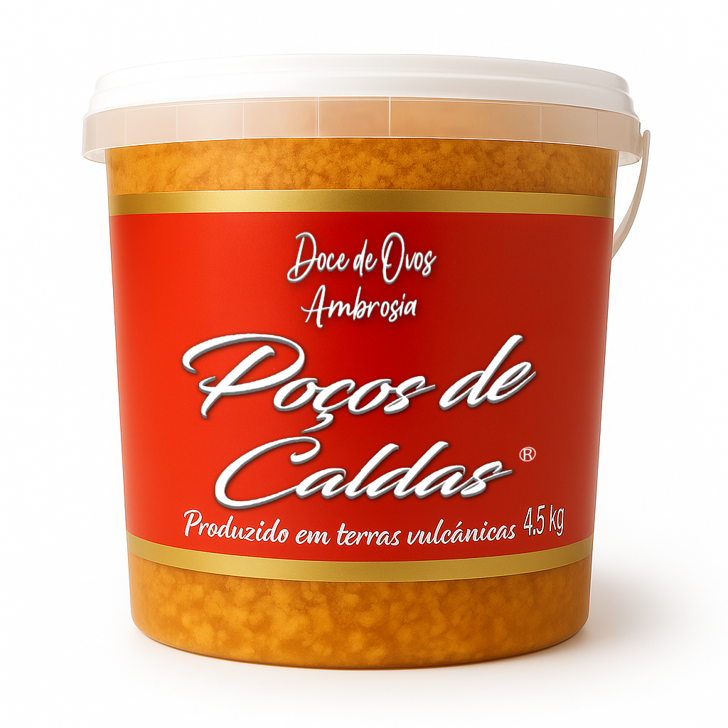 Doce de Ambrosia Poços de Caldas, Balde 4,5KG e Lata 5,0Kg