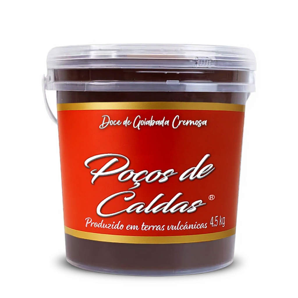 Doce de Goiabada Cremosa Poços de Caldas, 4,5Kg em balde e 5,0 Kg de lata