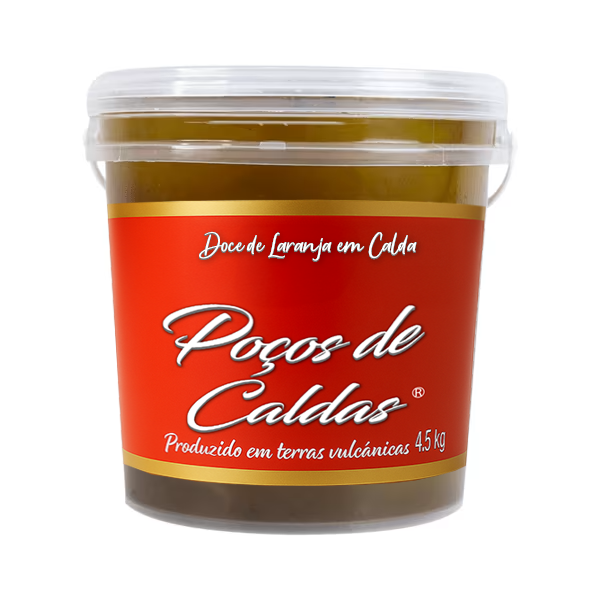 Doce de Laranja em Calda Poços de Caldas, Balde 4,5Kg e LAta 5,0Kg